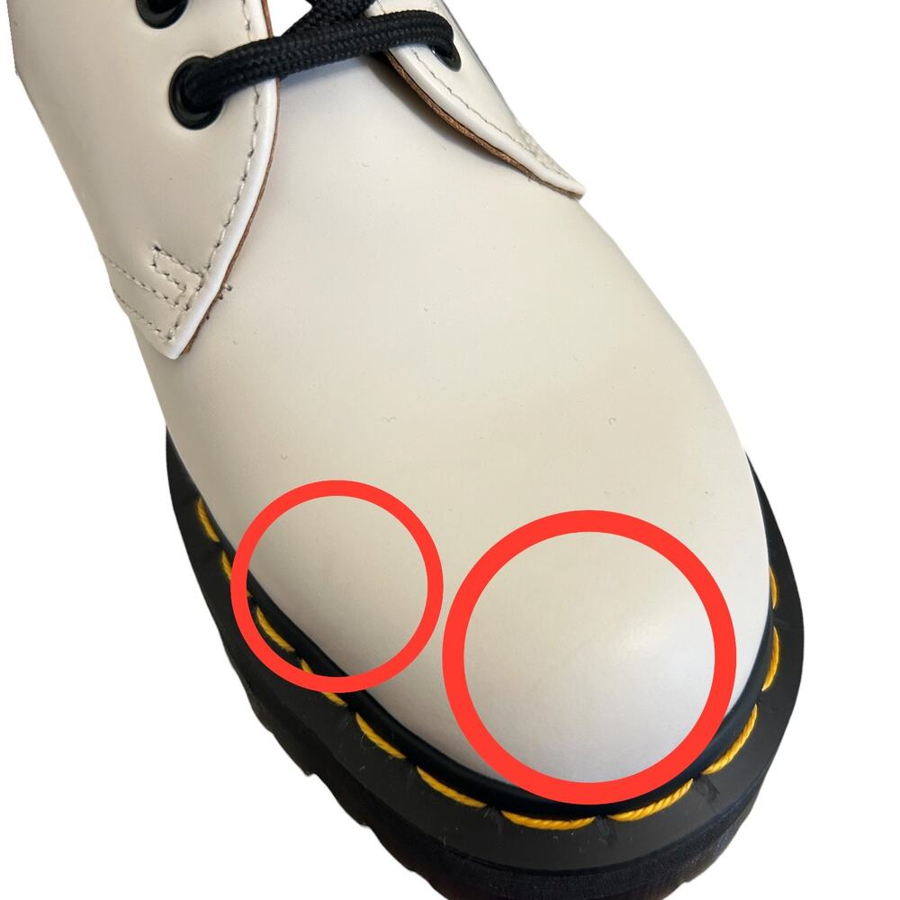 Dr. Martens Womens 1461 Quad Platform Oxford, Smooth Leather Shoes White SZ 8 US - Picture 11 of 14